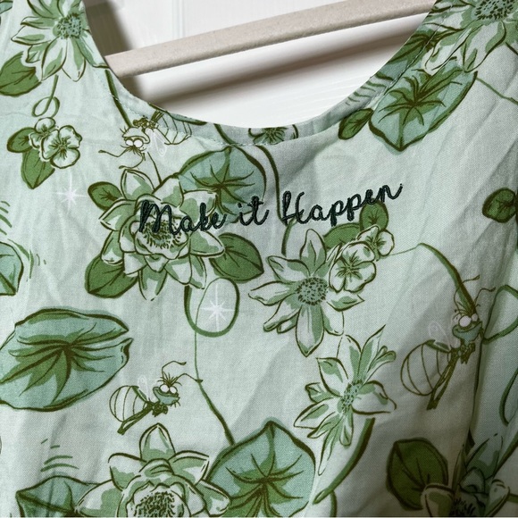 NWT Her Universe Disney Light Green Floral Cold Shoulder Romper Size Small - Picture 7 of 11